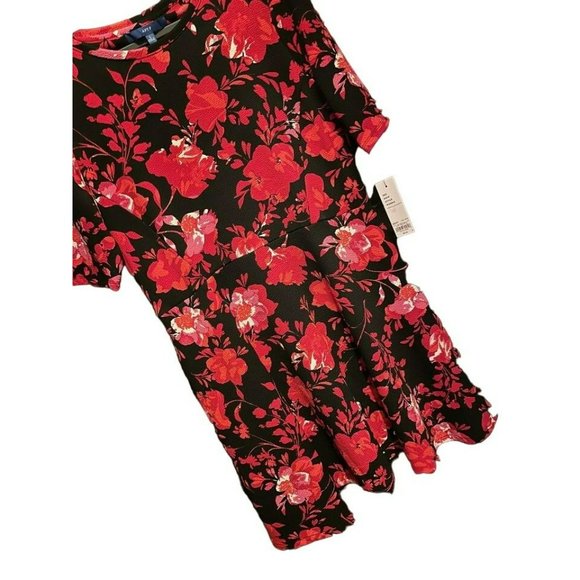 NWT APT. 9 Ladies Floral, Abstract, Bright Mid Sleeve Stretchy Dress SZ Large - Picture 4 of 9